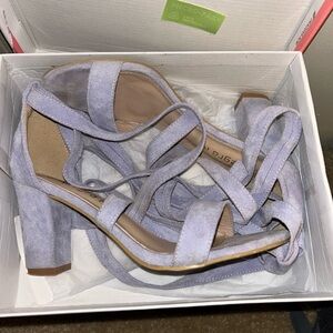 Elegant Lavender Strappy Heels